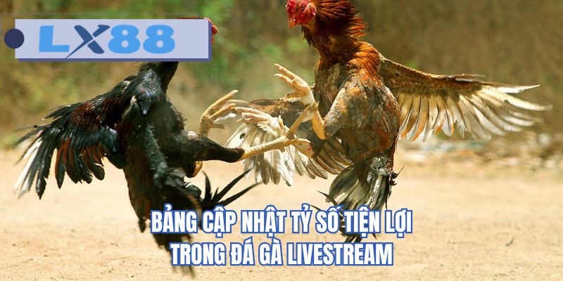 Bảng cập nhật tỷ số tiện lợi trong đá gà livestream